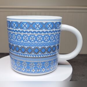 Great Gatherings Blue Pattern 16oz Coffee Mug